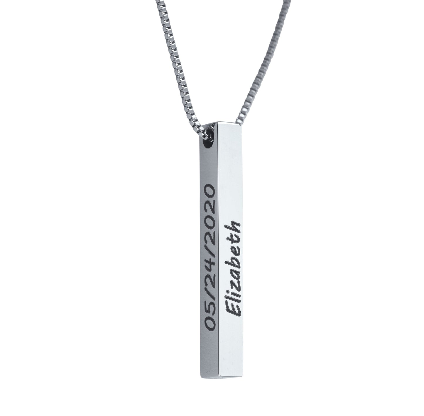 Muse Pillar Bar Necklace in 925 sterling silver