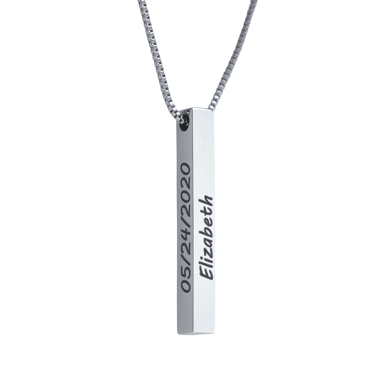 Muse Pillar Bar Necklace in 925 sterling silver
