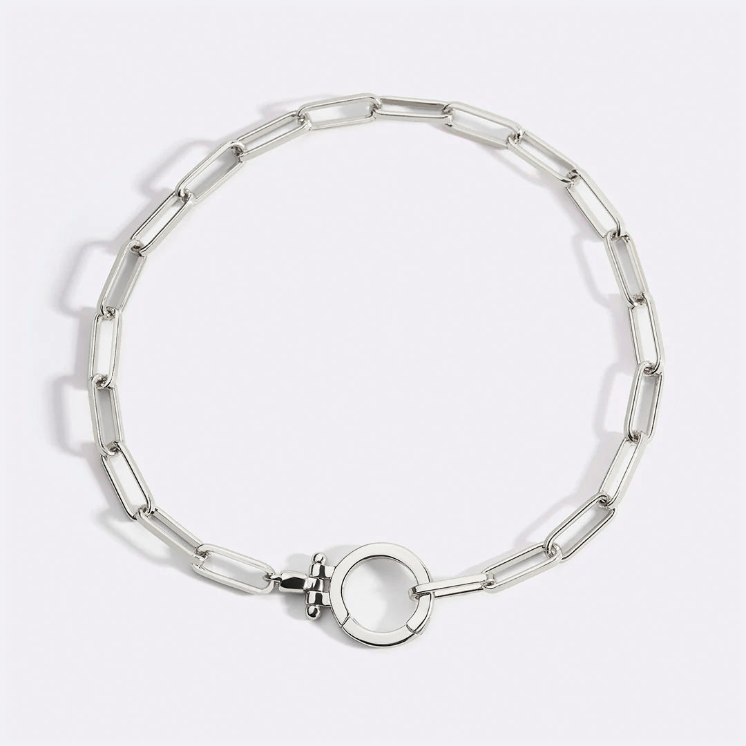 Mint Paperclip Bracelet in 925 sterling silver
