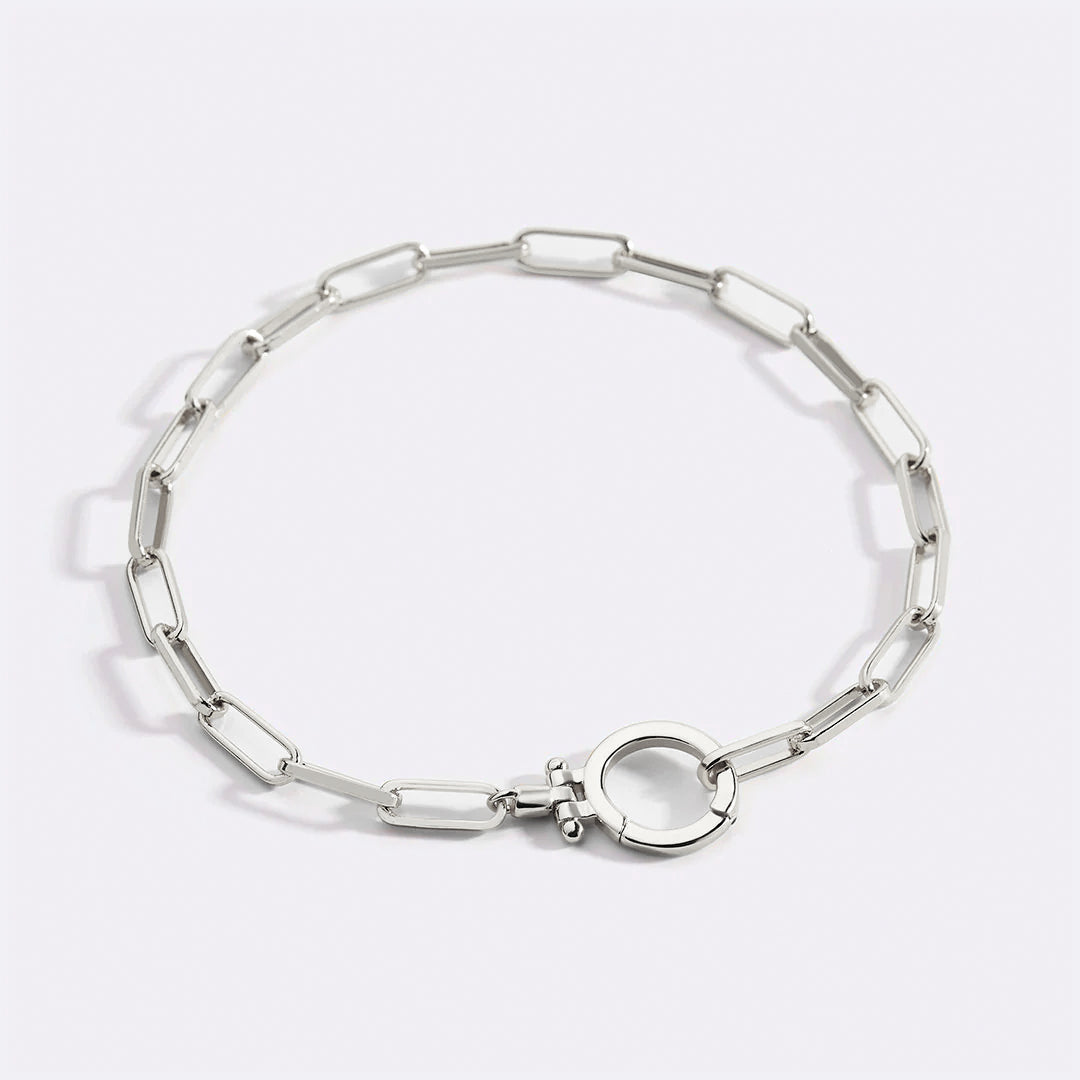 Mint Paperclip Bracelet in 925 sterling silver