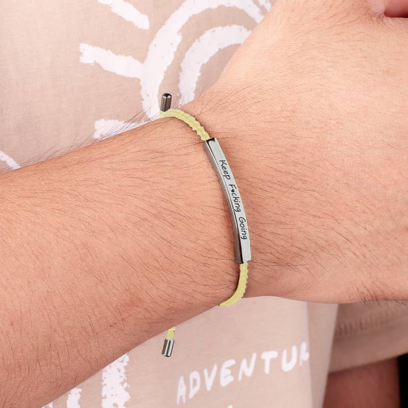 Keep Fcking Going Inspire Bracelet in 925 sterling silver