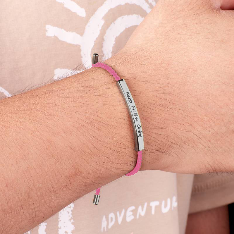 Keep Fcking Going Inspire Bracelet in 925 sterling silver