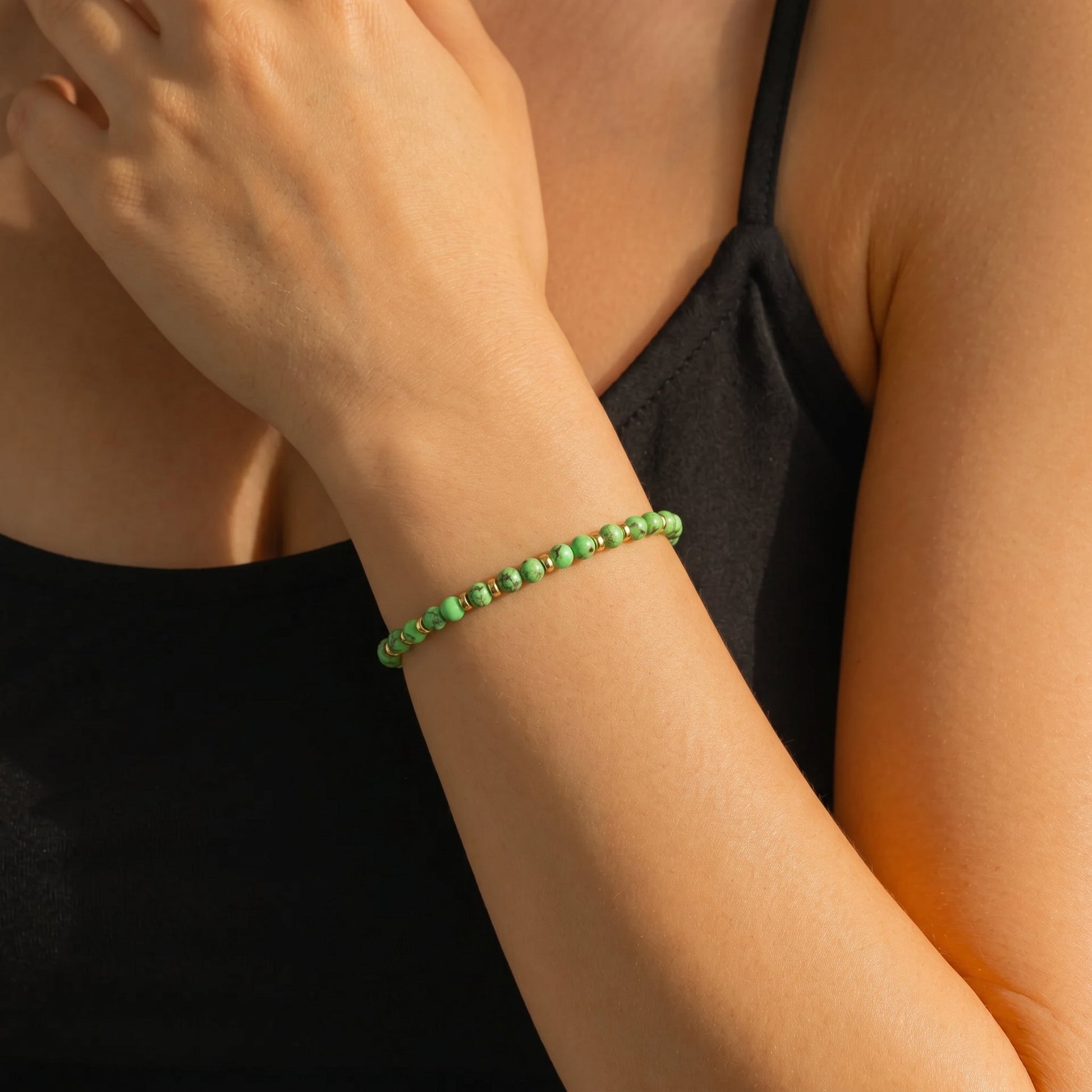 Stapelbares Geburtsstein-Perlenarmband