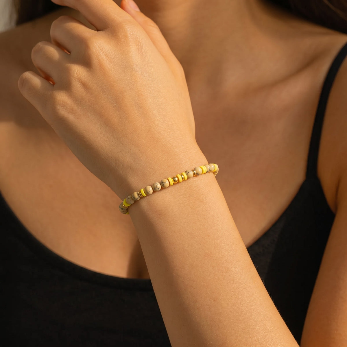 Stapelbares Geburtsstein-Perlenarmband
