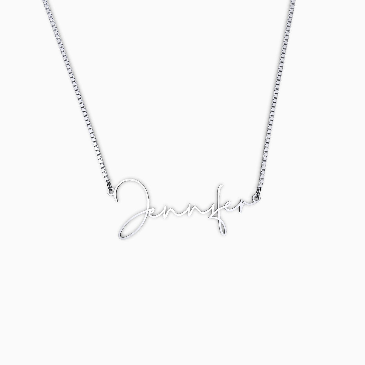 Modern Name Necklace in 925 sterling silver