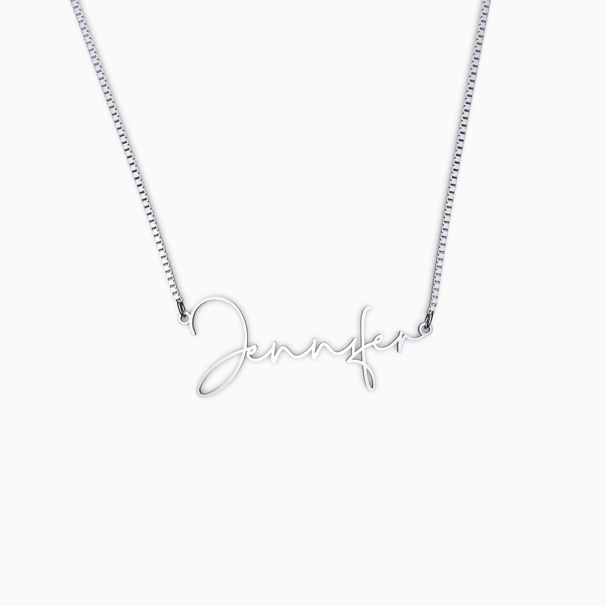 Modern Name Necklace in 925 sterling silver