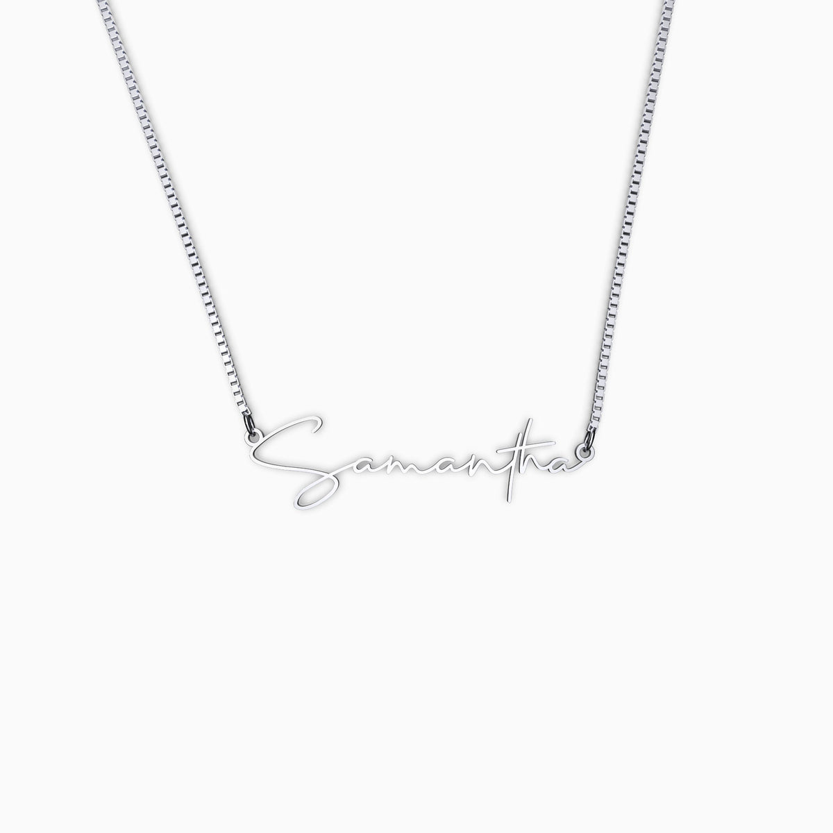 Modern Name Necklace in 925 sterling silver