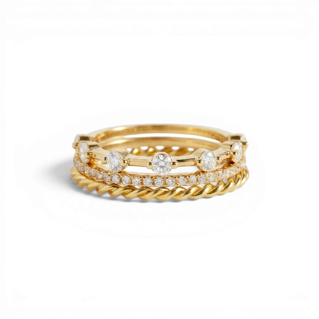Modern Ring Stack — Vanny Jewels