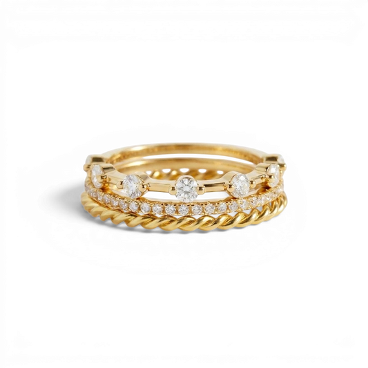 Modern Ring Stack — Vanny Jewels