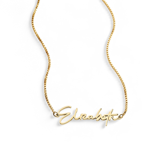 Modern Name Necklace in Rose Gold — Vanny Jewels