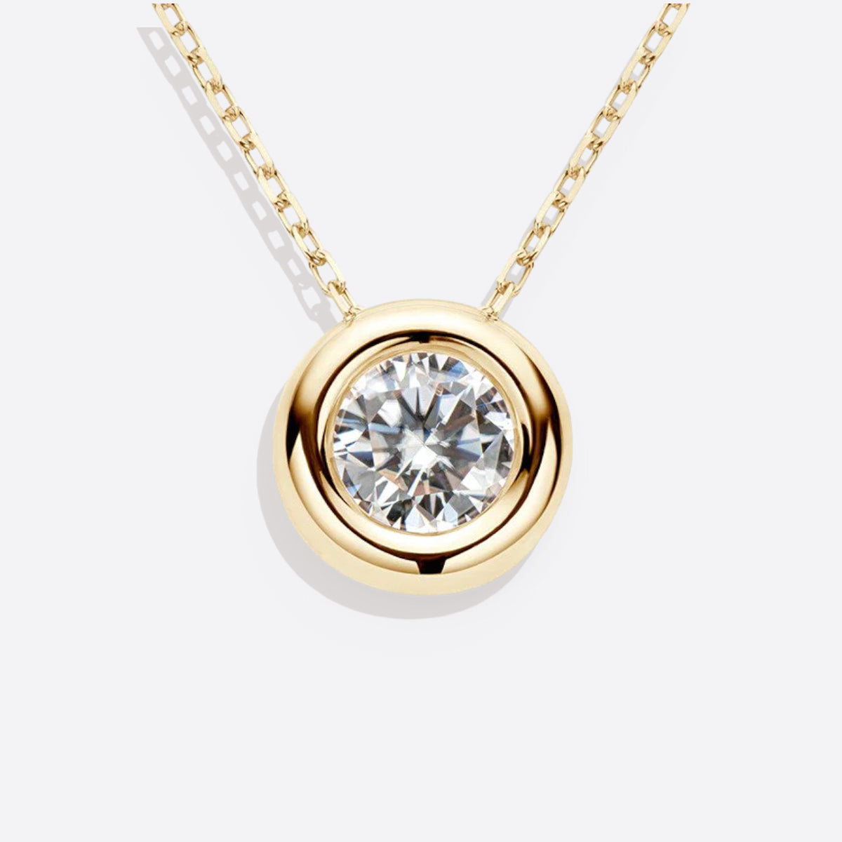 Bubble Solitaire Necklace in gold tone
