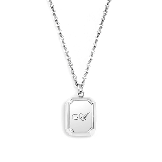 Silver Initial Pendant Necklace — Vanny Jewels