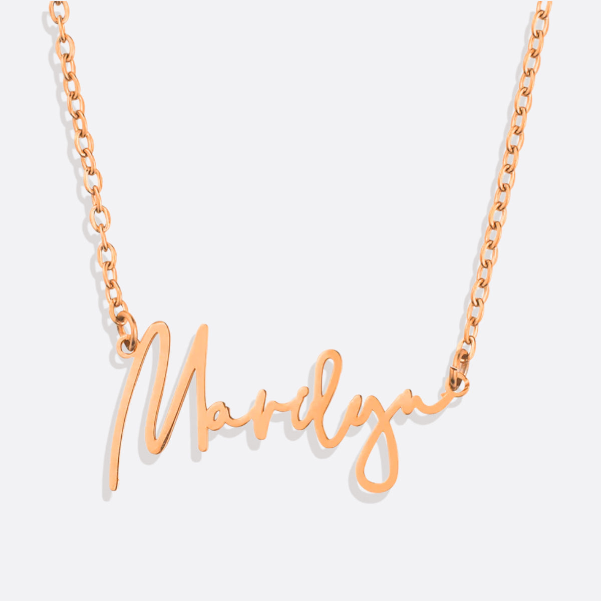 Personalized Name Necklace | Choose from 9 Styles in rose gold tone