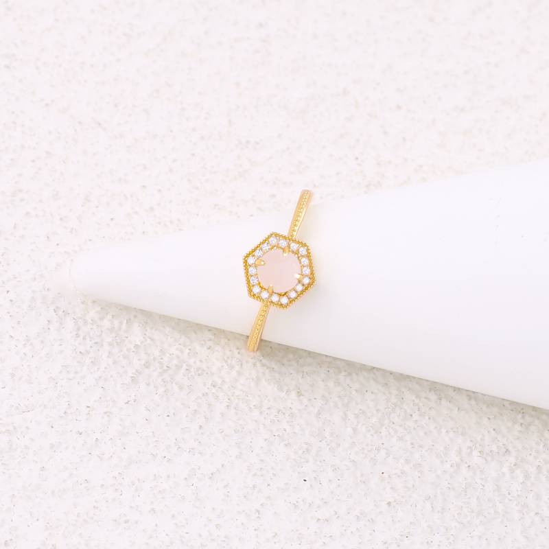 Moonstone Manifestation Band in gold tone