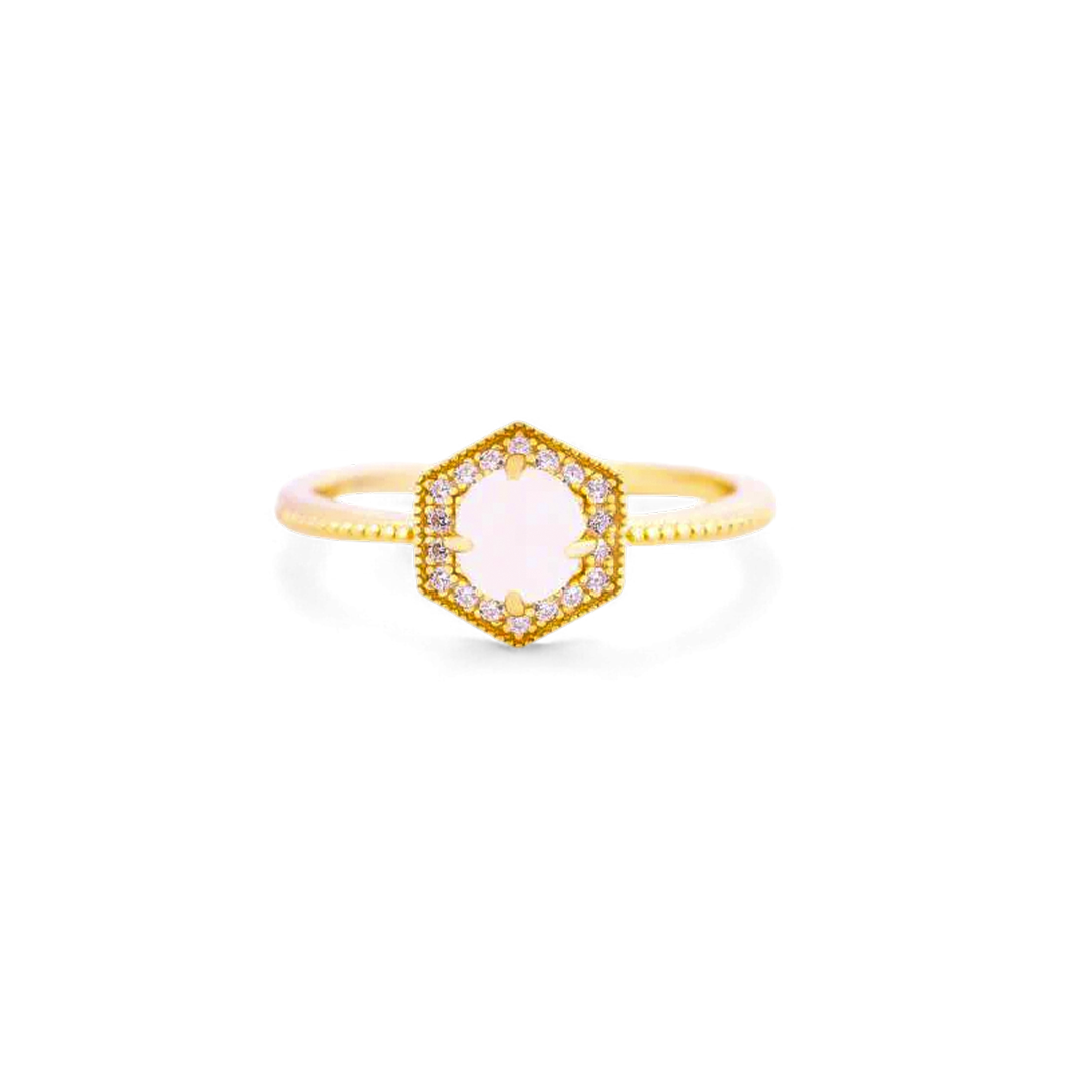 Moonstone Manifestation Band ring — Vanny Jewels