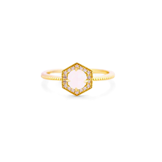 Moonstone Manifestation Band ring — Vanny Jewels