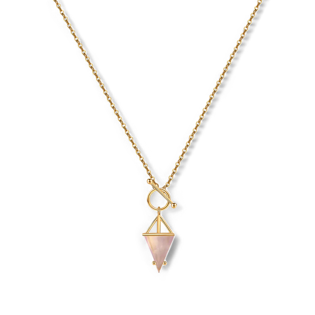 Moonstone Power Pendant T-Lock Necklace — Vanny Jewels