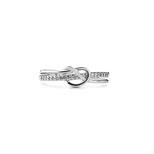 Mother & Daughter Bond Double Band Knot Ring — Vanny Jewels