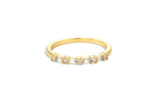 Multi Gem Baguette Stacking Ring — Vanny Jewels