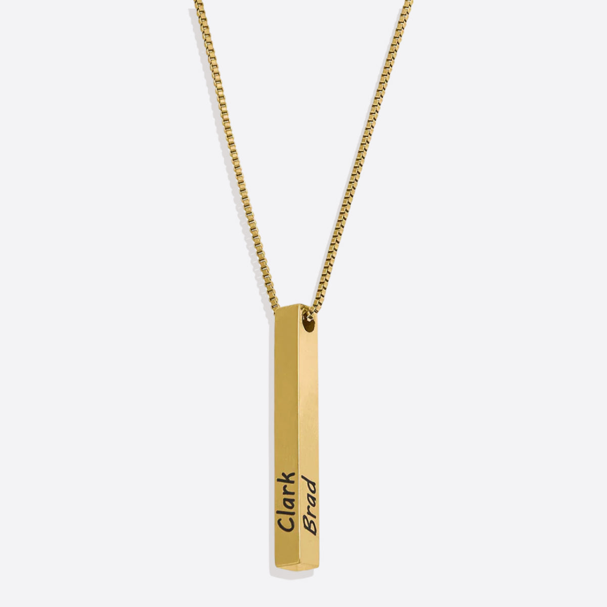 Muse Pillar Bar Necklace in gold tone