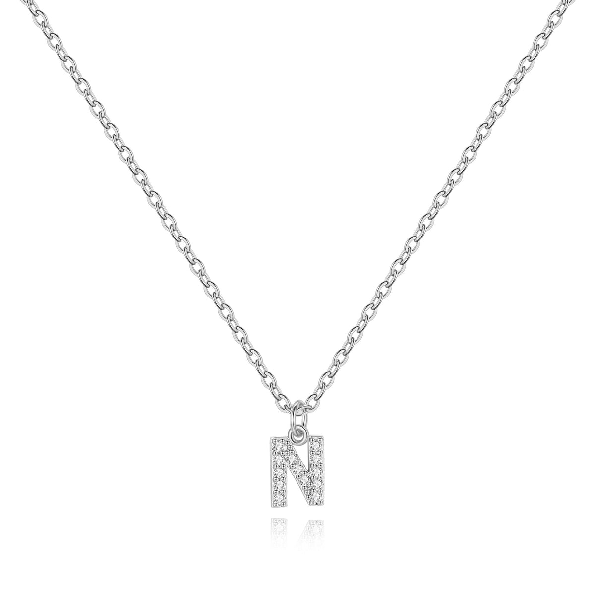 Pavé Uppercase Initial Necklace