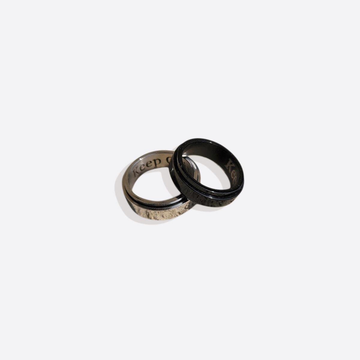 Personalisierter klassischer Fidget-Ring mit Blöcken