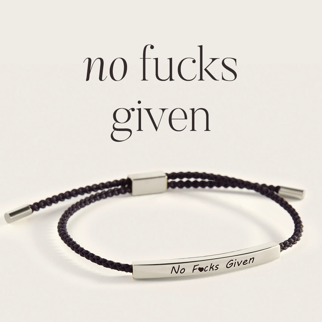 No F♥cks Given Inspire Bracelet in 925 Sterling Silver — Vanny Jewels