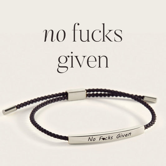 No F♥cks Given Inspire Bracelet in 925 Sterling Silver — Vanny Jewels