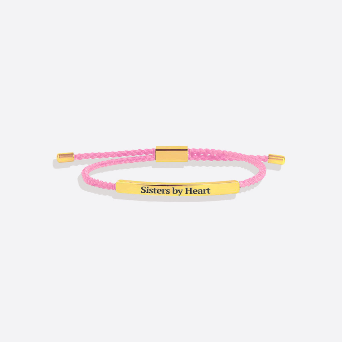 Not Sisters By Blood But Sisters By Heart Inspire Bracelet in gold tone