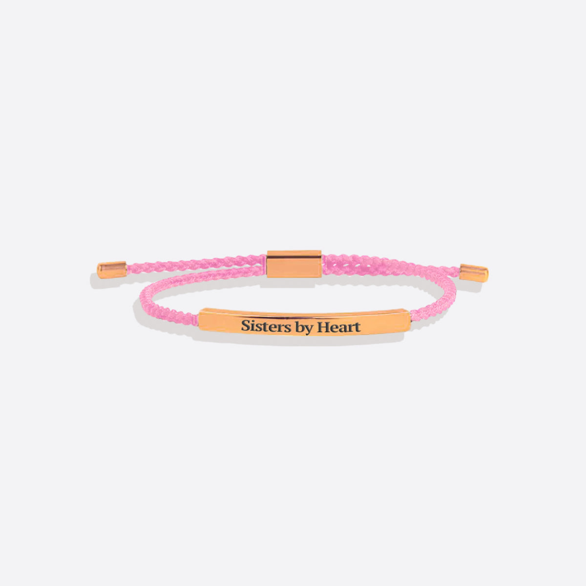Not Sisters By Blood But Sisters By Heart Inspire Bracelet in rose gold tone