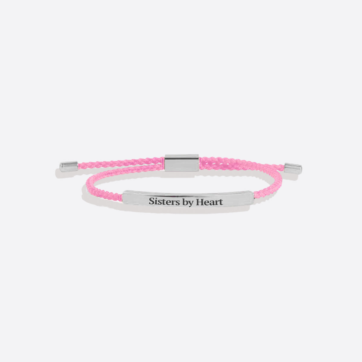 Not Sisters By Blood But Sisters By Heart Inspire Bracelet in 925 sterling silver