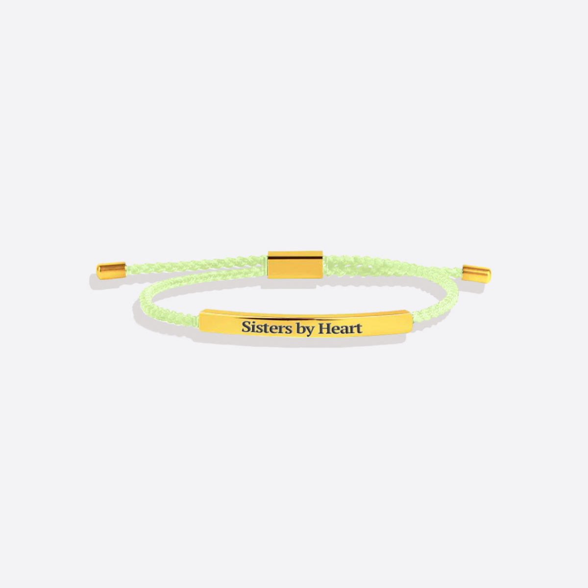 Not Sisters By Blood But Sisters By Heart Inspire Bracelet in gold tone