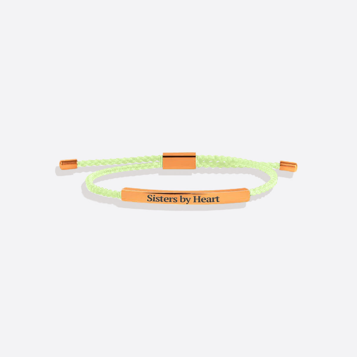 Not Sisters By Blood But Sisters By Heart Inspire Bracelet in rose gold tone