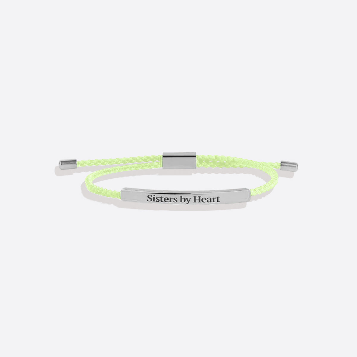Not Sisters By Blood But Sisters By Heart Inspire Bracelet in 925 sterling silver