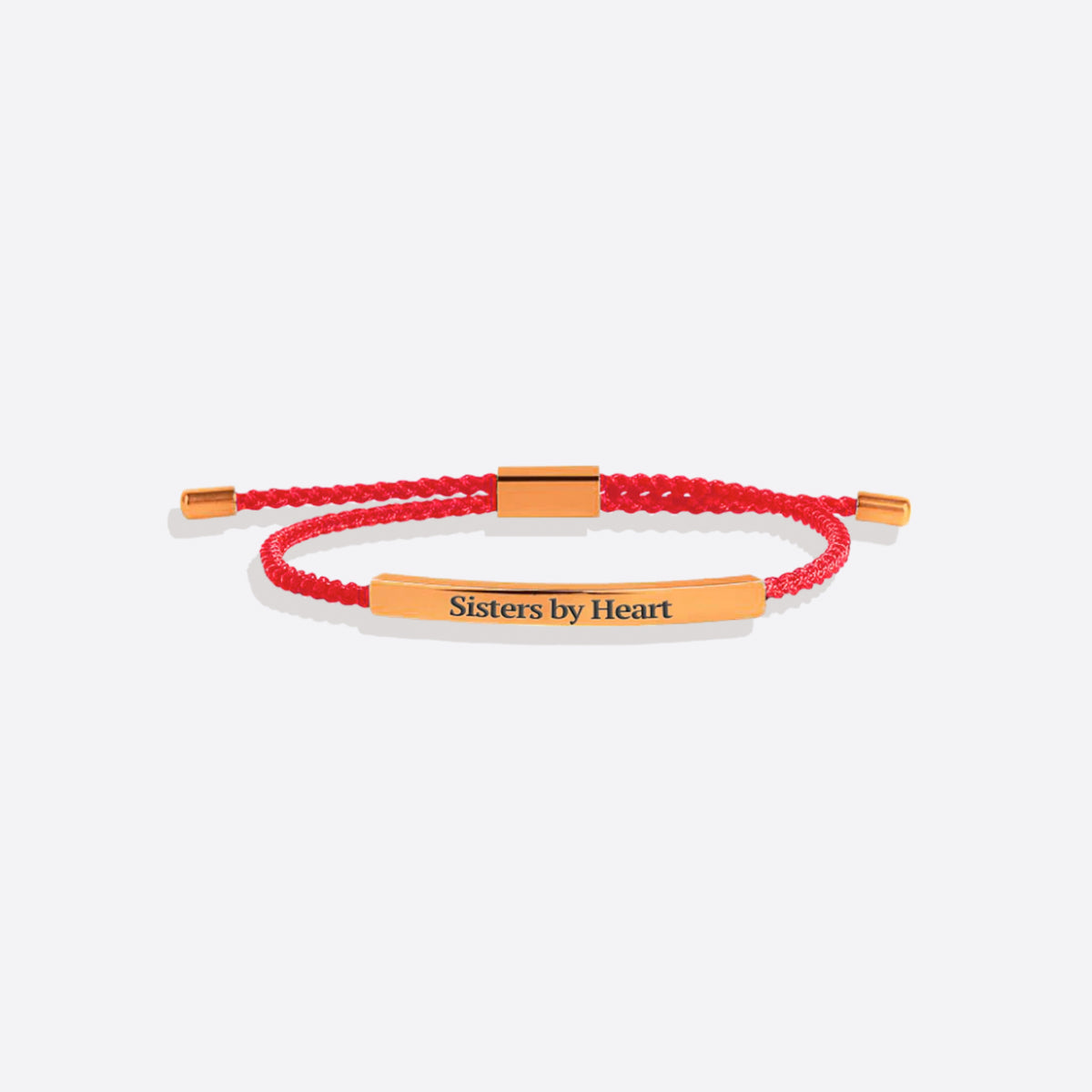 Not Sisters By Blood But Sisters By Heart Inspire Bracelet in rose gold tone