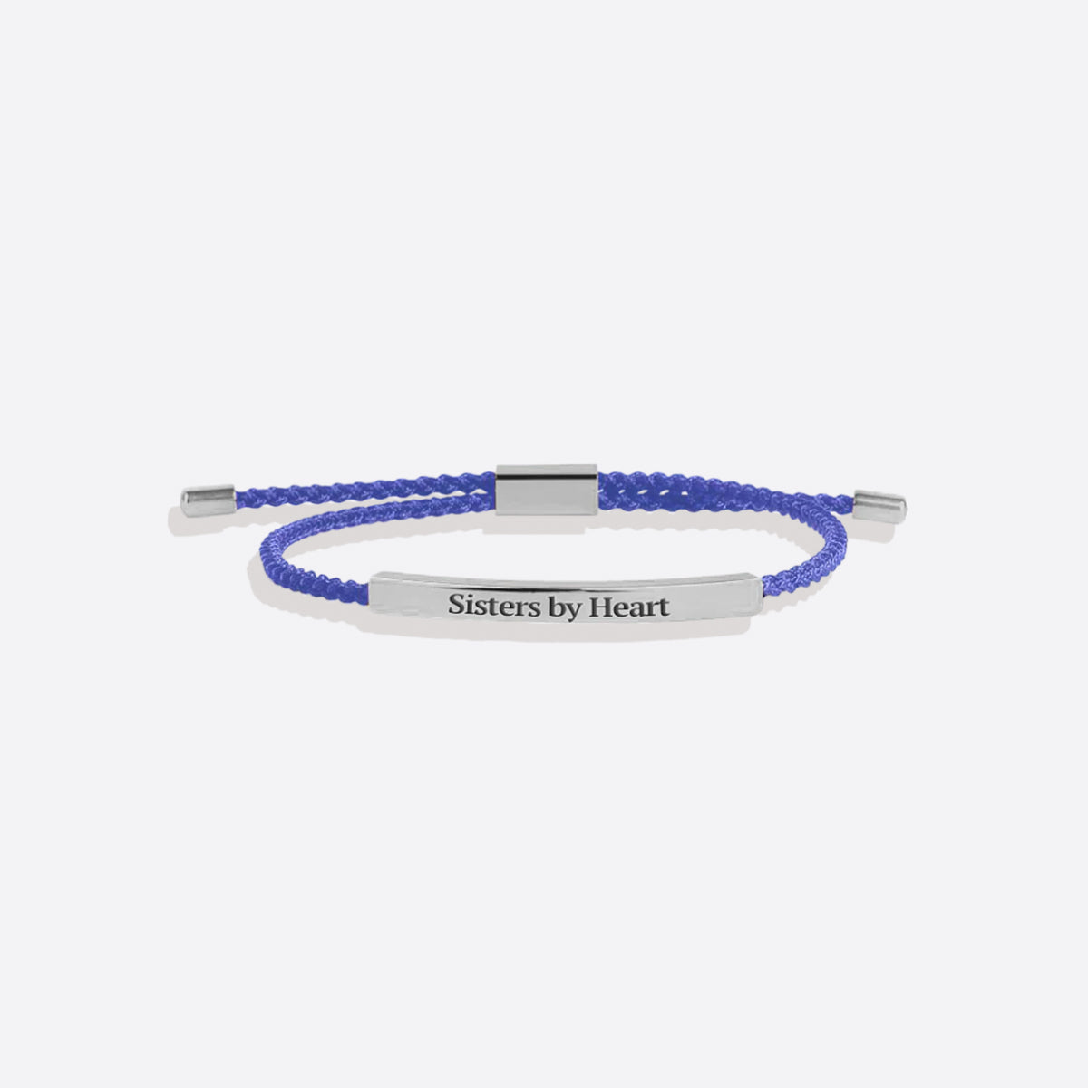 Not Sisters By Blood But Sisters By Heart Inspire Bracelet in 925 sterling silver