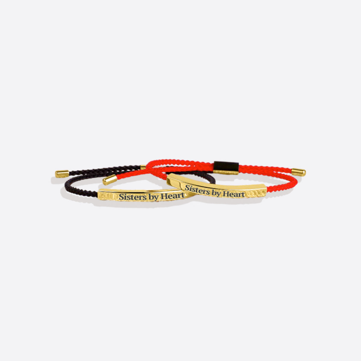 Not Sisters By Blood But Sisters By Heart Inspire Bracelet in gold tone