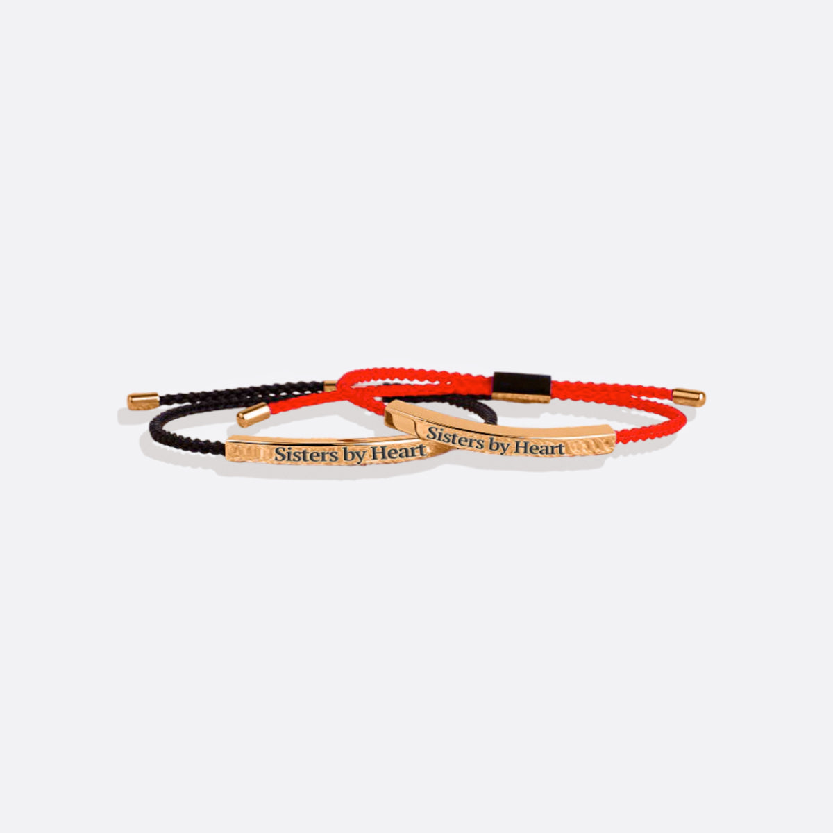 Not Sisters By Blood But Sisters By Heart Inspire Bracelet in rose gold tone
