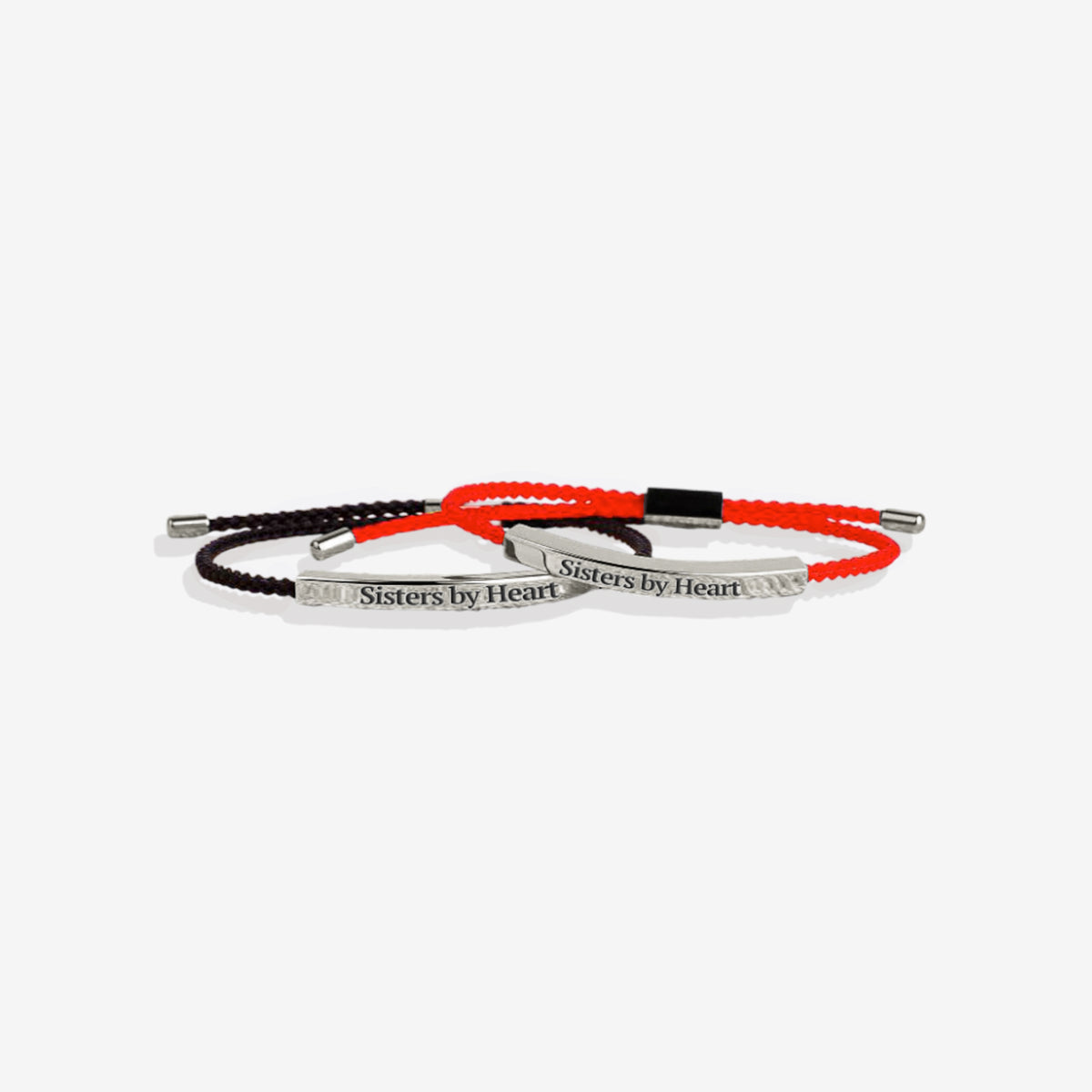 Not Sisters By Blood But Sisters By Heart Inspire Bracelet in 925 sterling silver