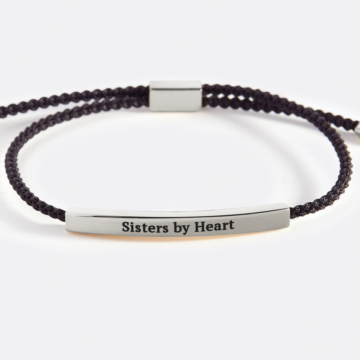 Not Sisters By Blood But Sisters By Heart Inspire Bracelet in 925 sterling silver