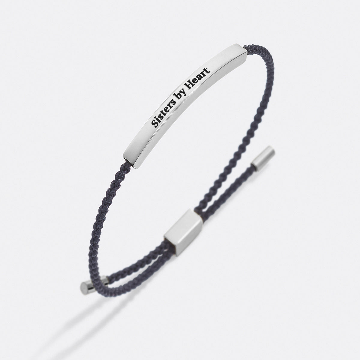 Not Sisters By Blood But Sisters By Heart Inspire Bracelet in 925 sterling silver