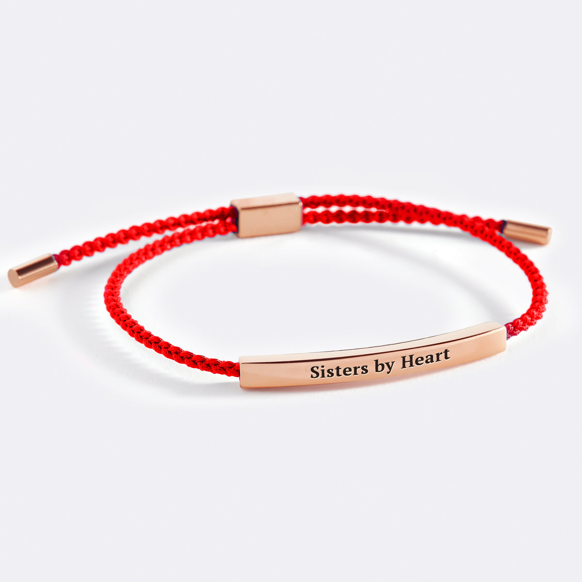 Not Sisters By Blood But Sisters By Heart Inspire Bracelet in rose gold tone