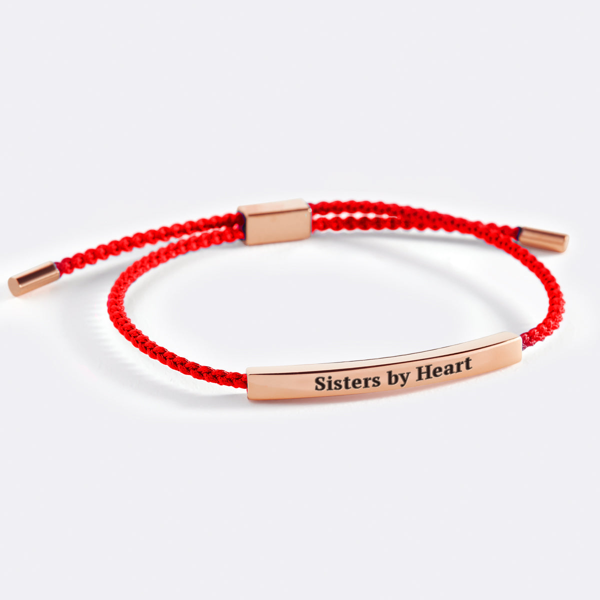 Not Sisters By Blood But Sisters By Heart Inspire Bracelet in rose gold tone