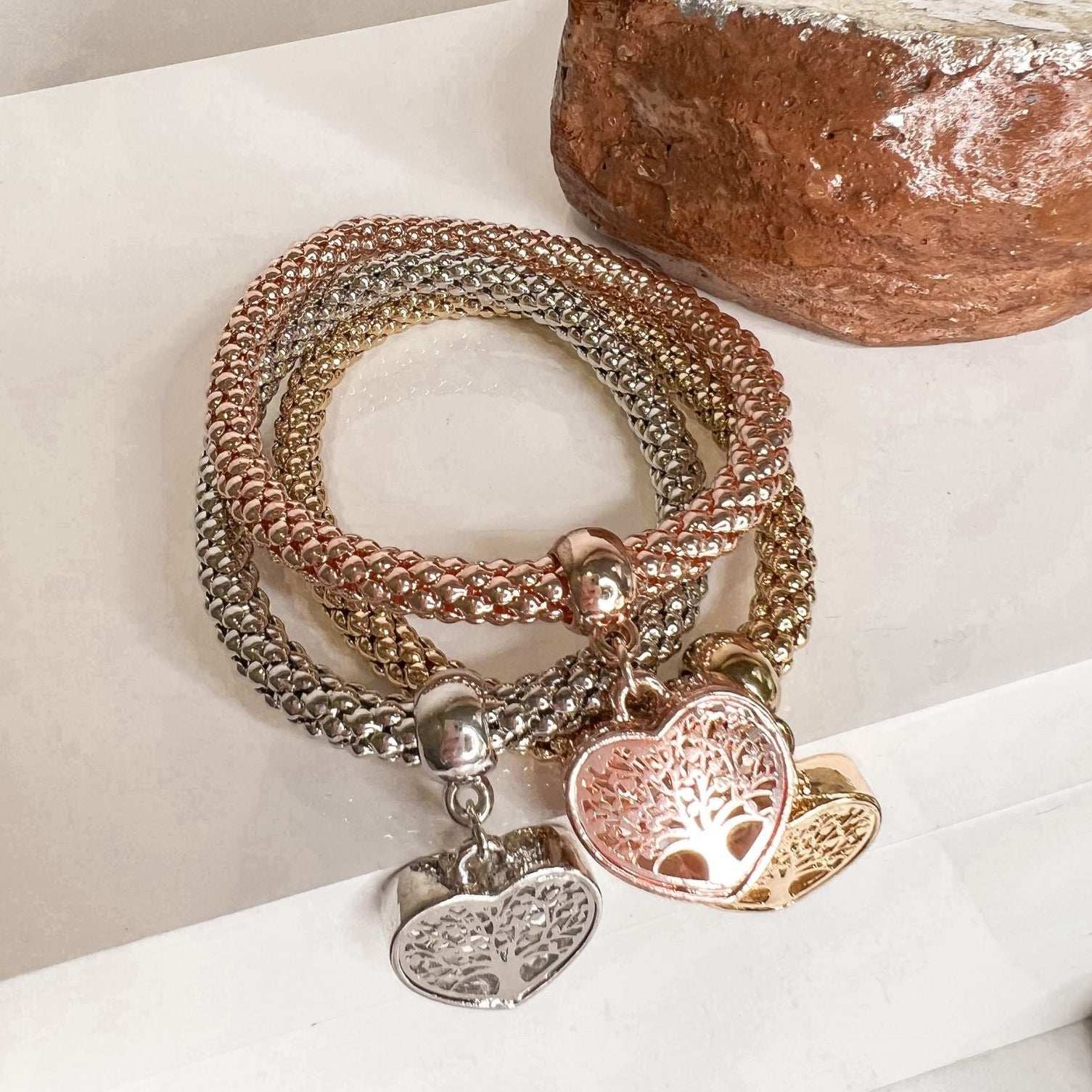 Albero della Vita - Bracciale con ciondolo a cuore in edizione limitata