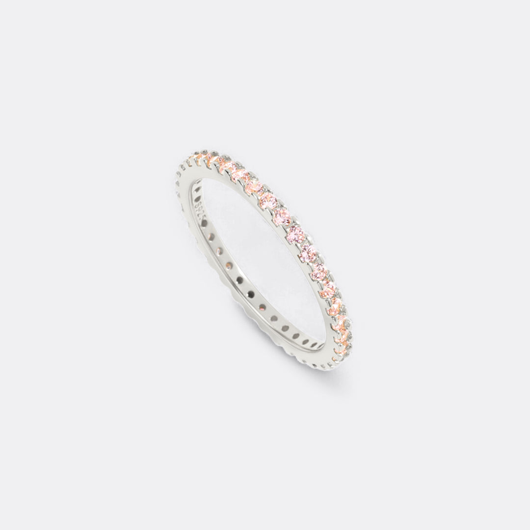 October Birthstone Eternity Stacking Ring in 925 sterling silver