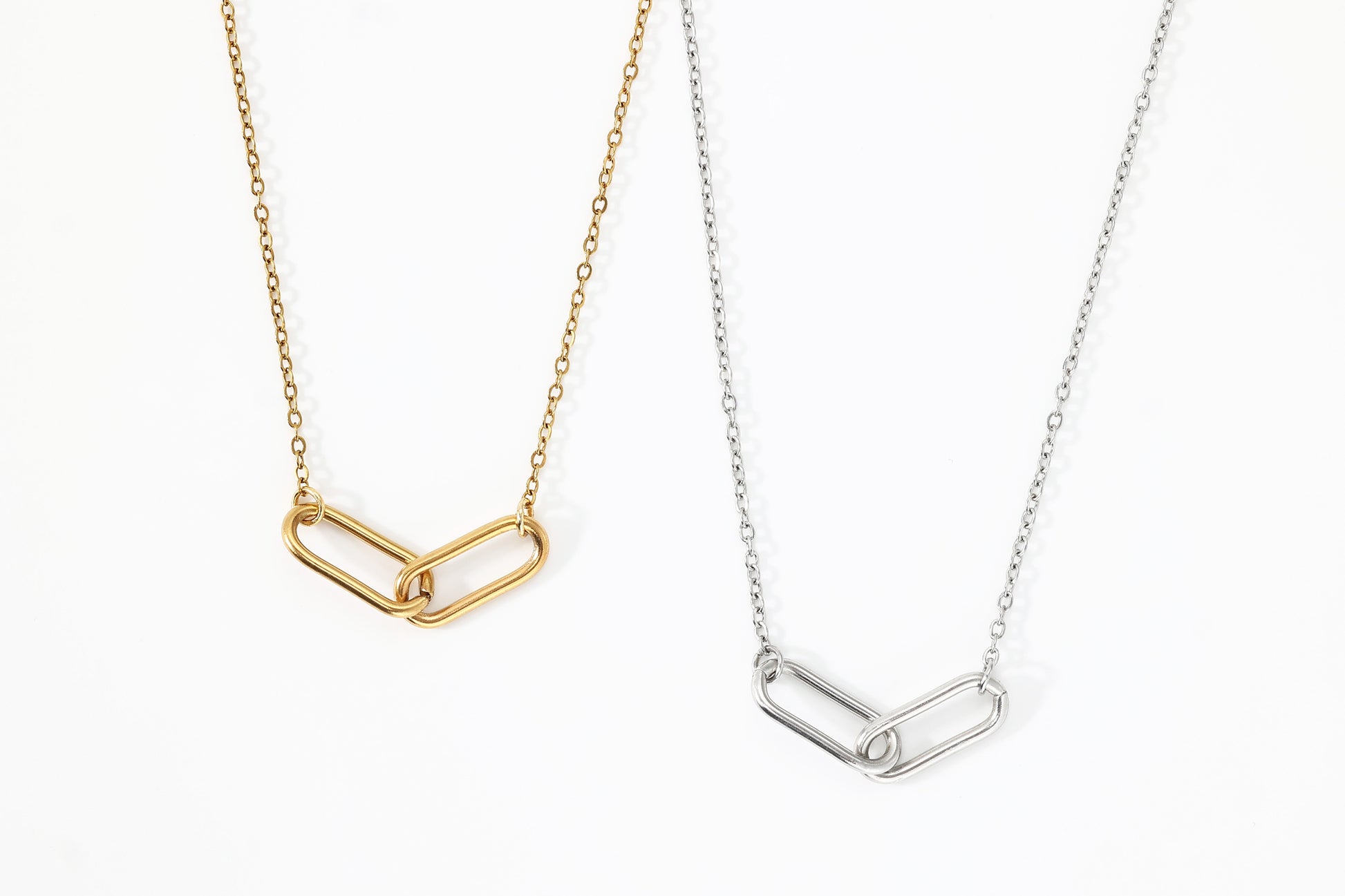 Oval Link Necklace, flat lay detail