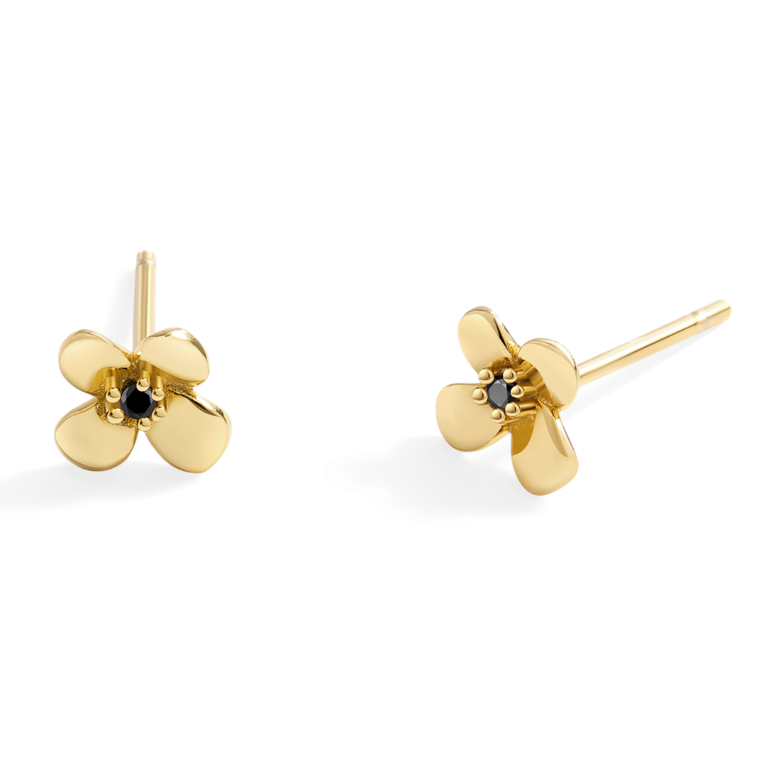 Dainty Floral Statement Stud Earrings — Vanny Jewels
