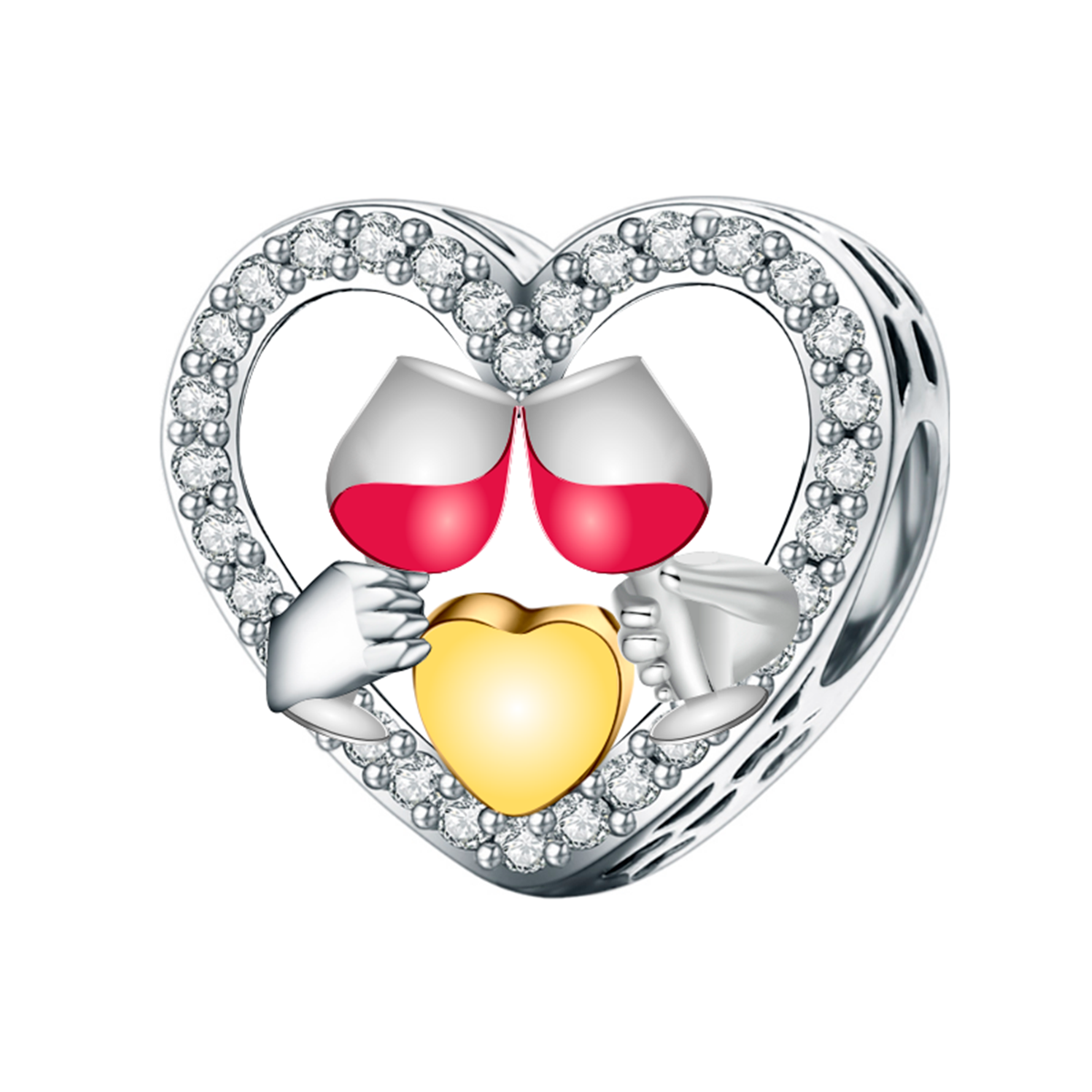Passion for Wines Charm in 925 Sterling Silver — Vanny Jewels