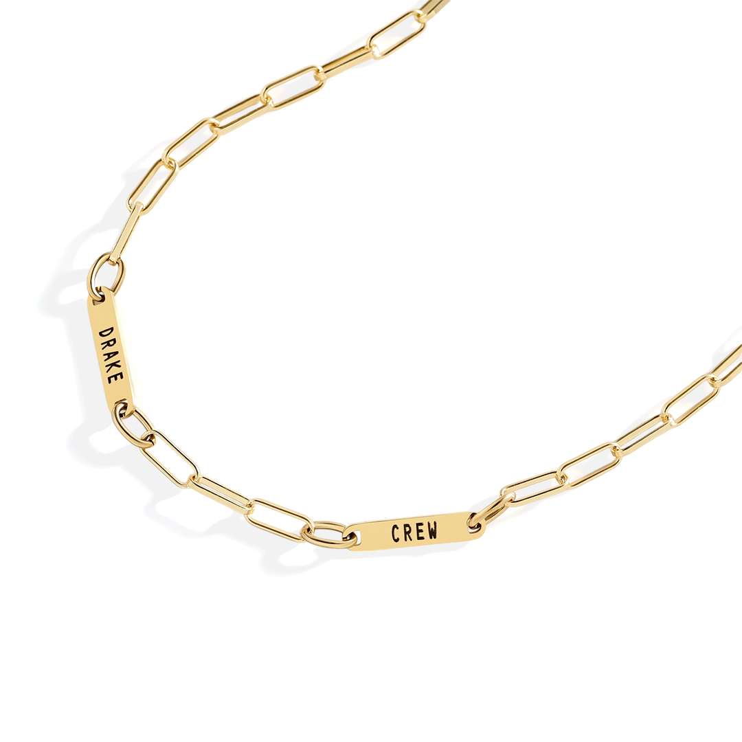 Paperclip Necklace With Personalized Names — Vanny Jewels