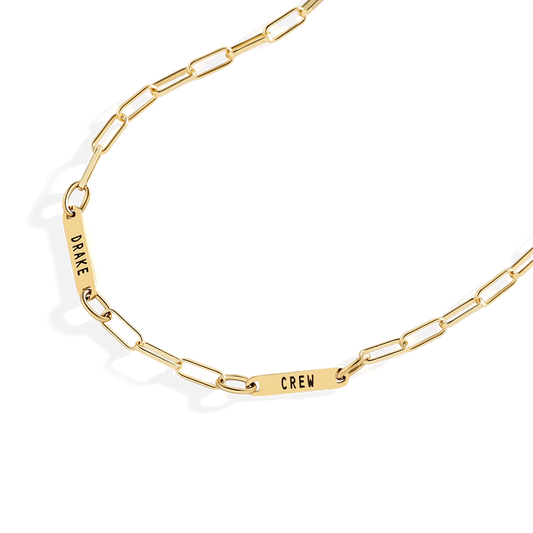 Paperclip Necklace With Personalized Names — Vanny Jewels
